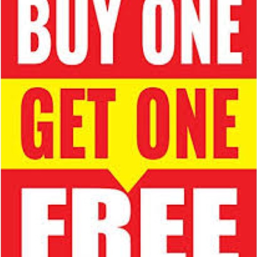 Buy one get one free with equal or lesser value